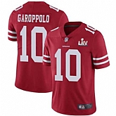 Nike 49ers 10 Jimmy Garoppolo Red 2020 Super Bowl LIV Vapor Untouchable Limited Jersey,baseball caps,new era cap wholesale,wholesale hats